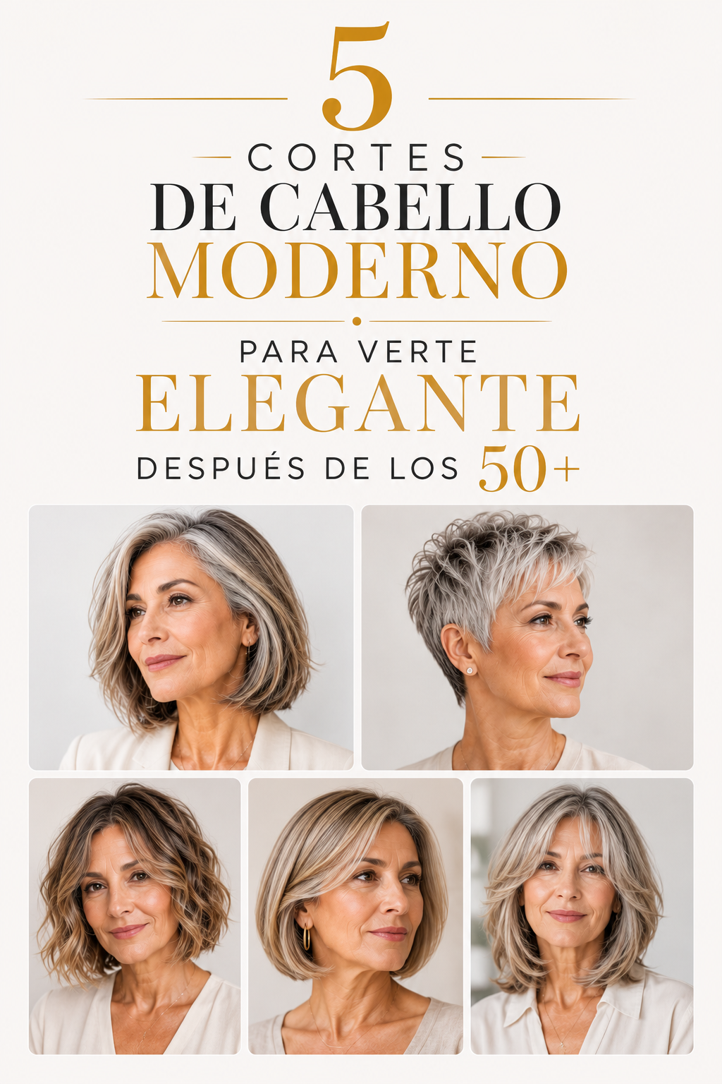 5 CORTES de cabello para verte elegante despúes de los 50+